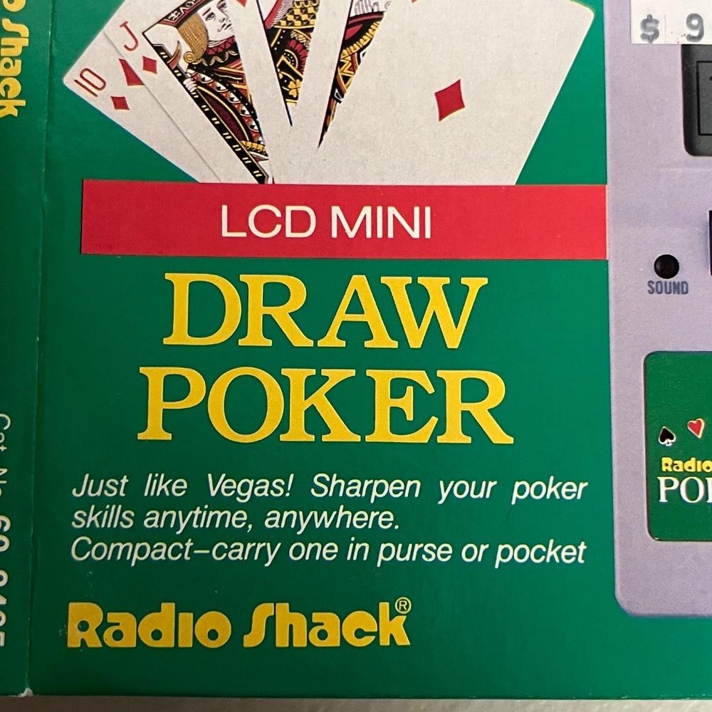 LCD Mini Radio Shack Draw Poker Electronic Hand Held Game 60-2465 - Picture 3 of 5